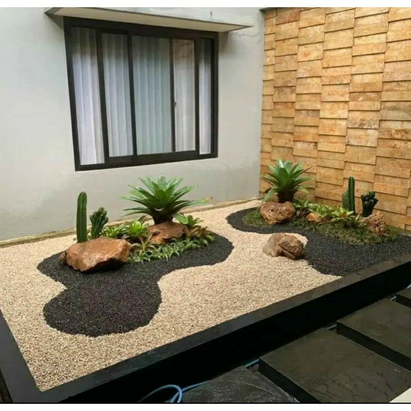 jasa pembuatan taman batu koral.