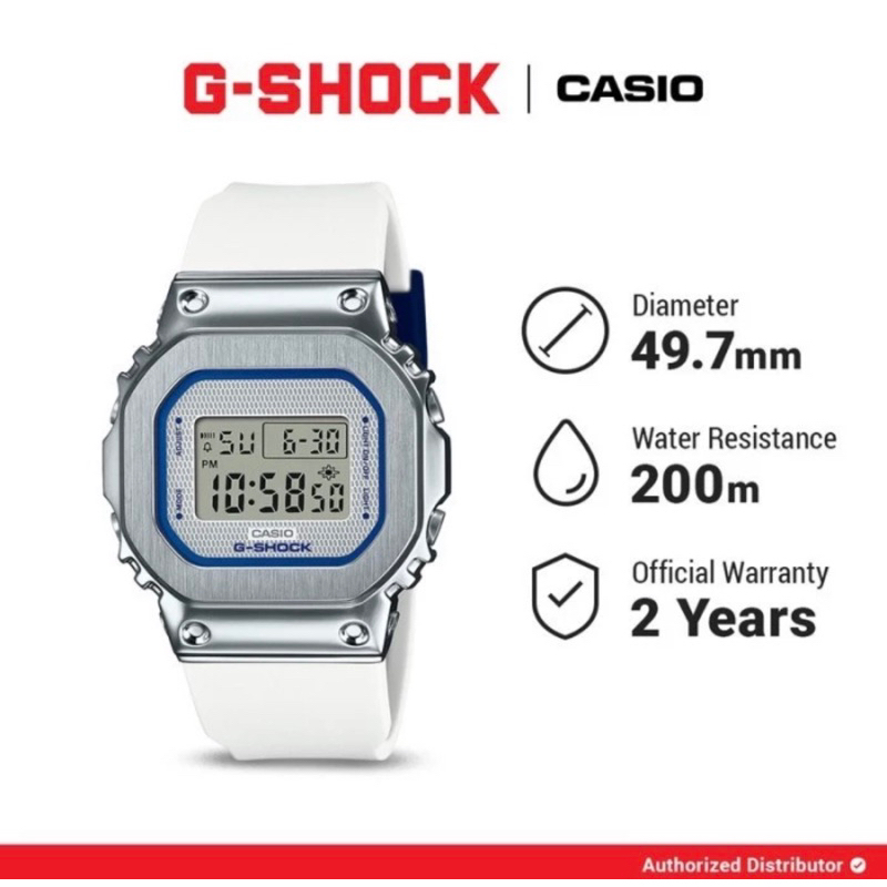 Jam Tangan Wanita Casio G-Shock GM-S5600LC-7DR / GM-S5600LC-7D Original