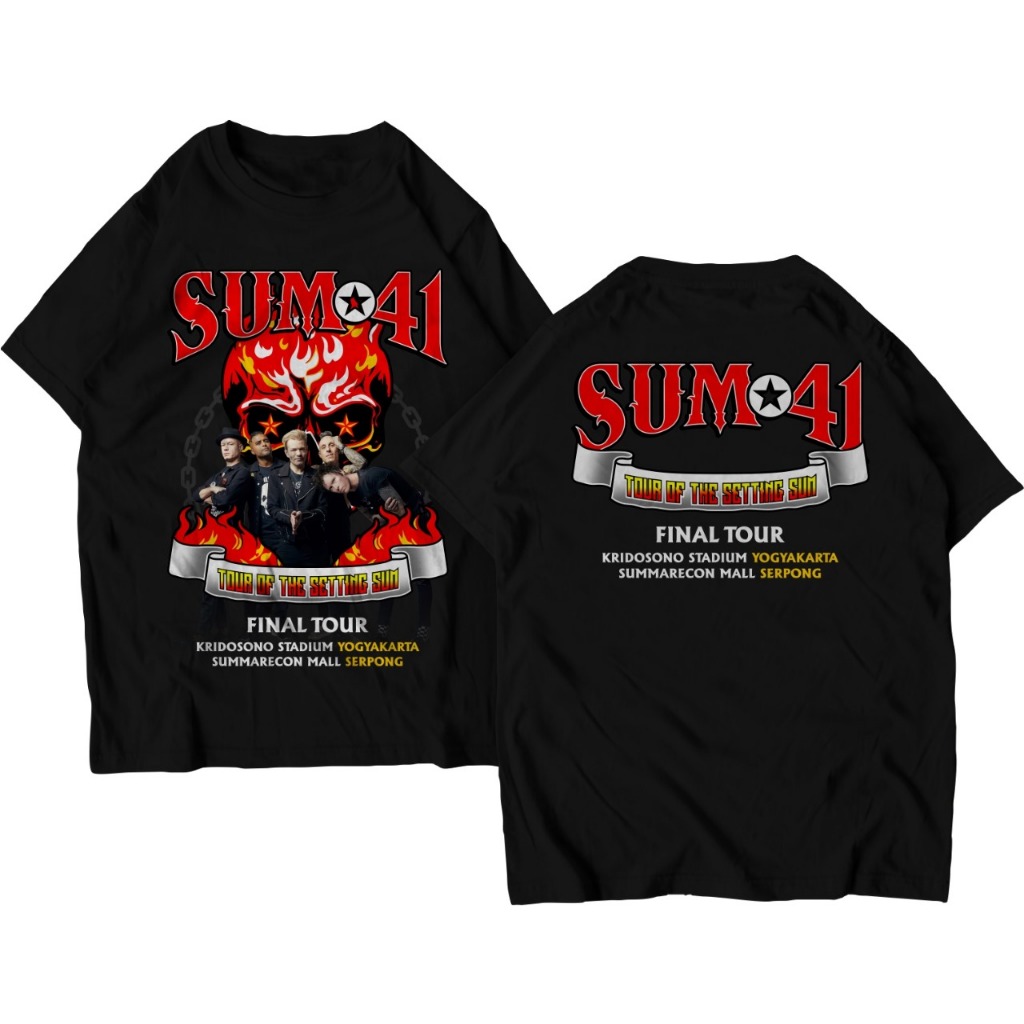 Kaos SUM 41 - T-Shirt SUM 41 Tour Of The Setting Sum In Jakarta - Kaos SUM 41 Konser In Jakarta