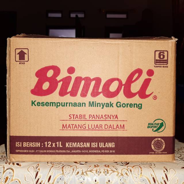 

1 Dus minyak goreng refil bimoli 1 liter | BIMOLI 1liter 1 KARTON