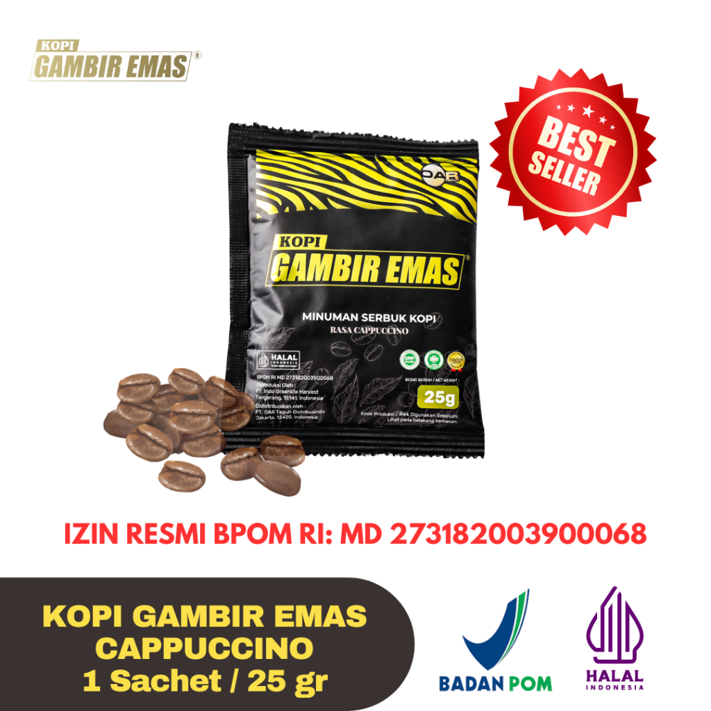 

Kopi GAMBIR EMAS Suplemen Kesehatan Vitalitas Pria - 1 Sachet [COD]