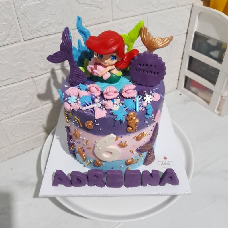 

Kue Ulang Tahun Ariel Mermaid putri duyung cake ultah