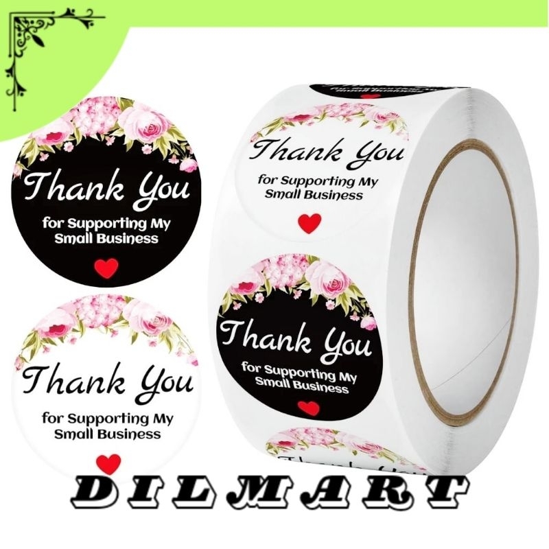 

(pcs)stiker terima kasih roll 500pcs, stiker thank you