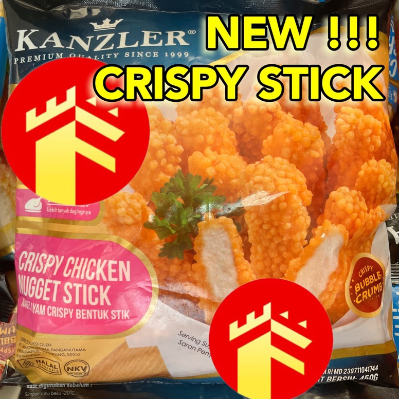 

ORIGINAL KANZLER NUGET NAGET AYAM CRISPY CHICKEN NUGGET STICK 45 GR CRISPY STICK KANZLER CHICKEN NUGGET STICK 45 GR