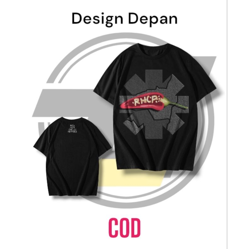 Kaos RHCP/Kaos Band/Kaos Musik/Kaos Santai/Unisex/Kaos Cotton Commbed 24s ASLI bukan PE atau Semi Ka