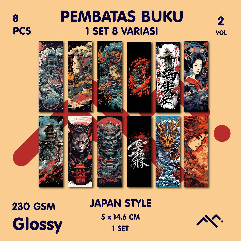 

[8PCS] Pembatas Buku Bookmark Vol. 2 Japan || Aesthetic || Estetik || Pembatas Buku Esthetic.