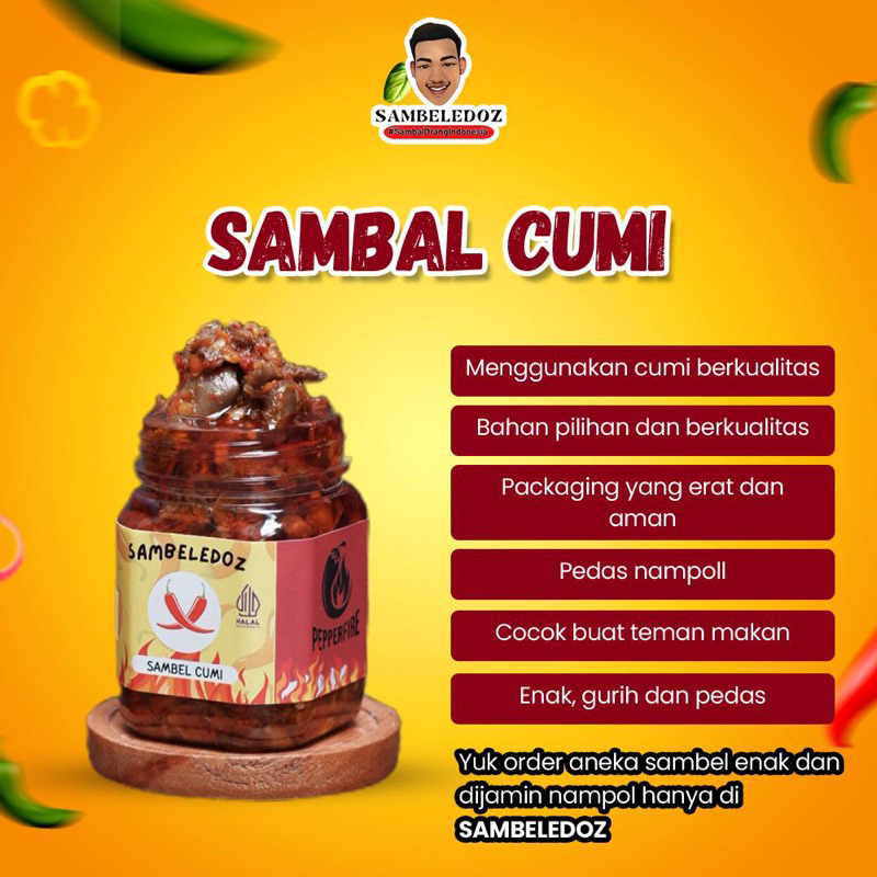 

Sambeledoz - Sambal Cumi Sambel Fresh Baby Cumi dengan Kemasan 150 gram Best Seller