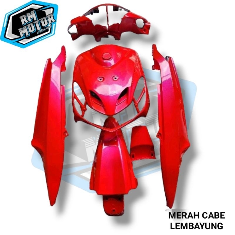 Full body halus Mio Smile Merah Cabe lembayung ( Bisa request semua Warna ) / Body halus Mio smile k