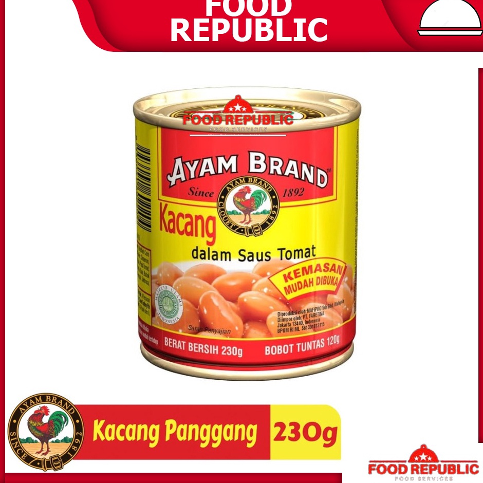 

Bestseller AYAM BRAND BAKED BEANS 23 GR KACANG SAOS TOMAT HALAL TOMATO PASTE T78