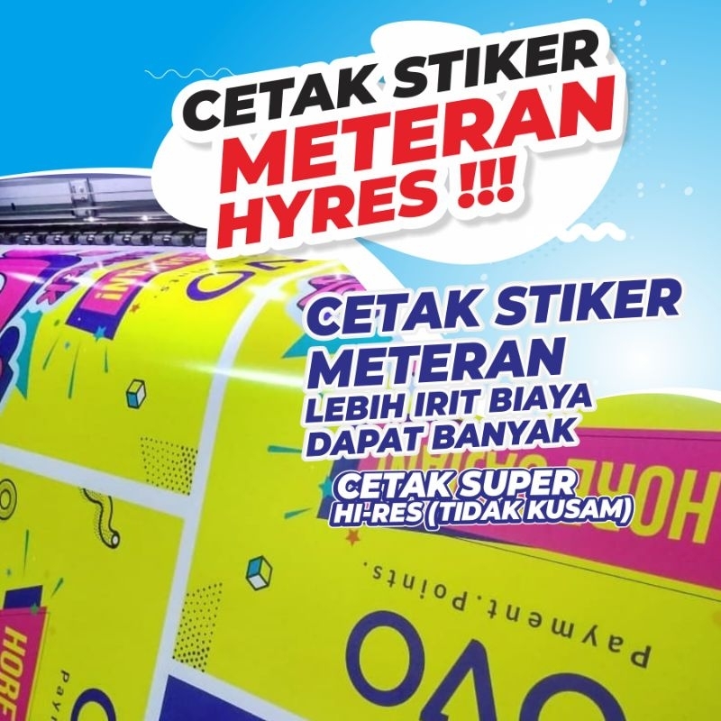 

cetak stiker transparan meteran hasil bagus