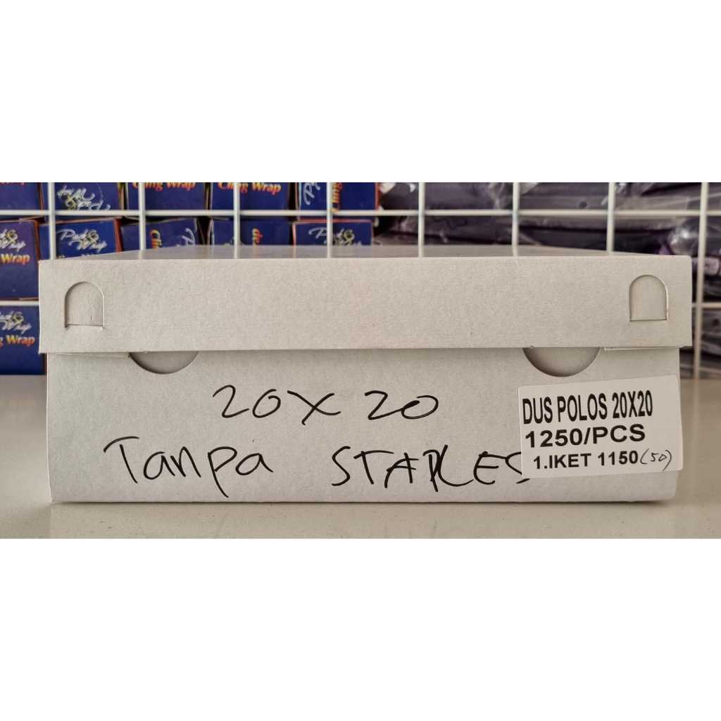 

DUS PUTIH TANPA STEPLES DUS MAKANAN 20X20