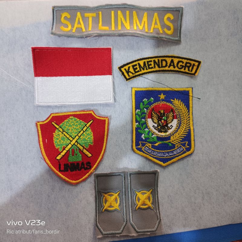 bet linmas bordir logo linmas badge linmas satu set