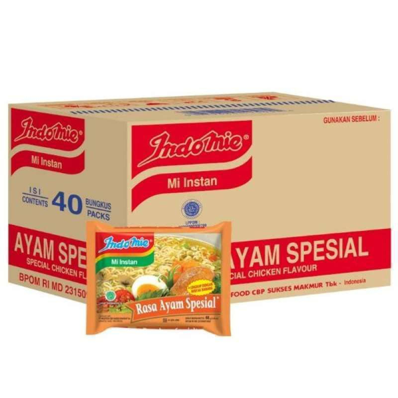

Indomie Ayam Spesial 1Karton/Dus isi 40Pcs