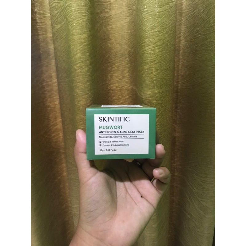 skintific mugwort anti pores & acne clay mask
