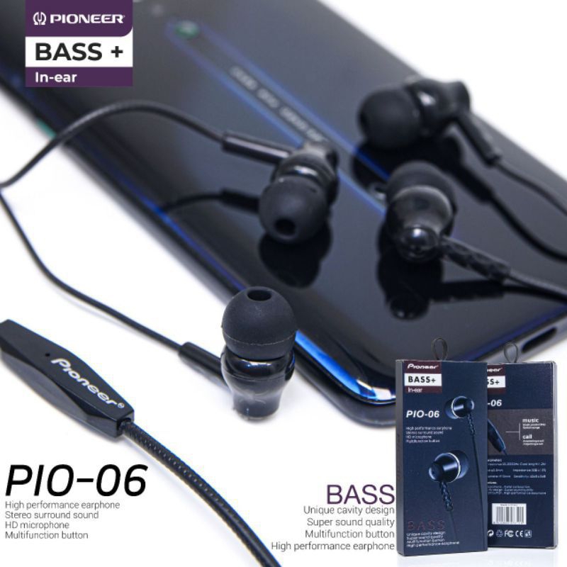 Headset Pioneer Pio-06 Earphone Bass+