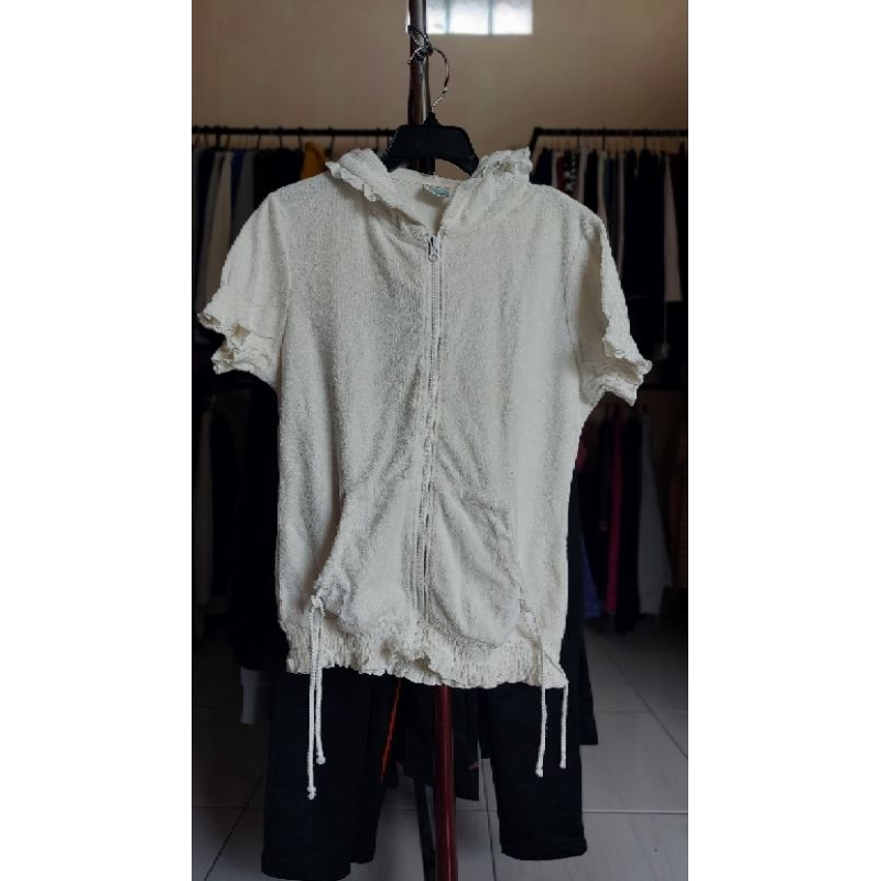 hoodie lengan pendek