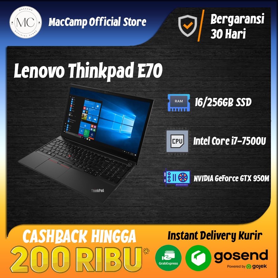 Lenovo Thinkpad E440 / E450 / E460 / E470 - i7 Gen 7 2nd BERGARANSI