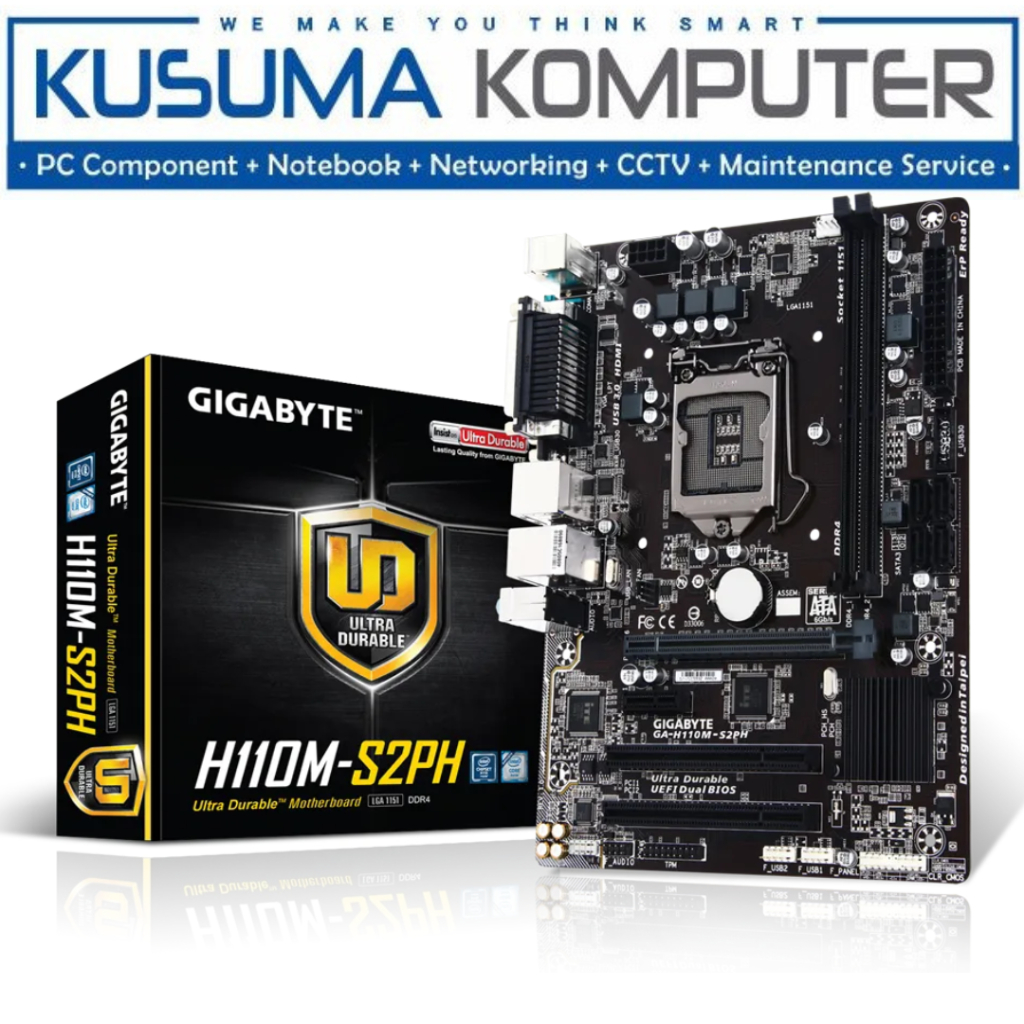 Gigabyte Motherboard H110M DDR4 GA-H110M-S2PH LGA1151