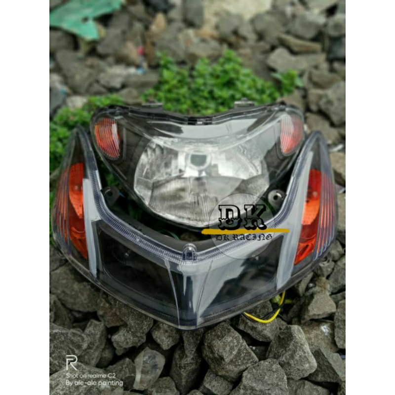 PAKET COSTUM MIO SMILE REFLEKTOR LAMPU DEPAN MIO SMILE CUSTOM PLUS LAMPU SEN SET COSTUM MIO SMILE