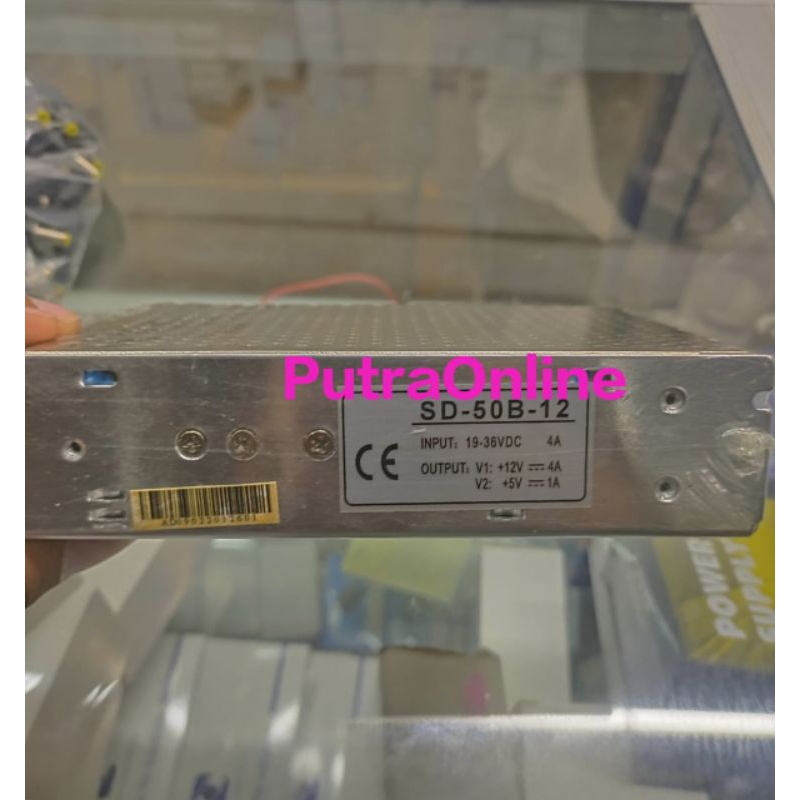 Power Supply 2output DC 12V 4A & 5V 1A SD-50B-12 input DC 19V-36V Power Supply Universal