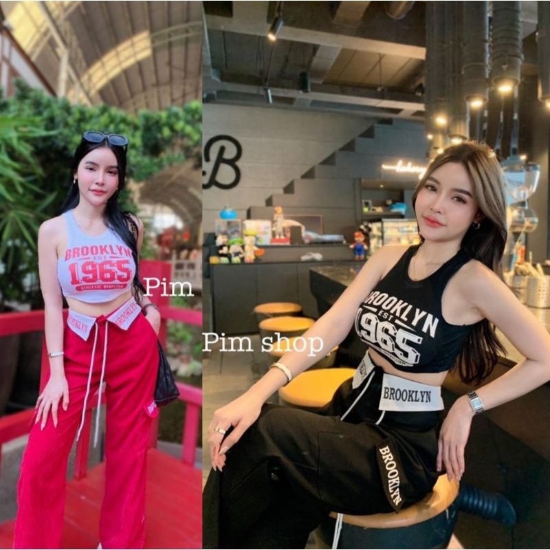 SC-6303 BROOKLYN SET IMPORT BKK - ONE SET BKK Premium Setelan Celana Panjang dan Atasan Baju Setelan