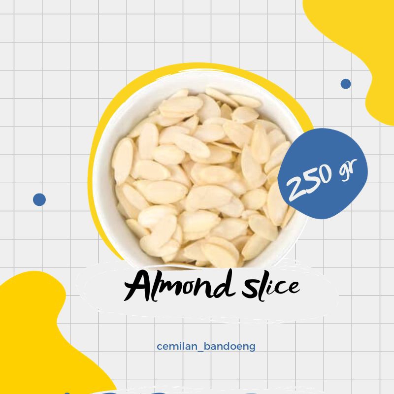 

ALMOND SLICE MENTAH KEMASAN 250 GR