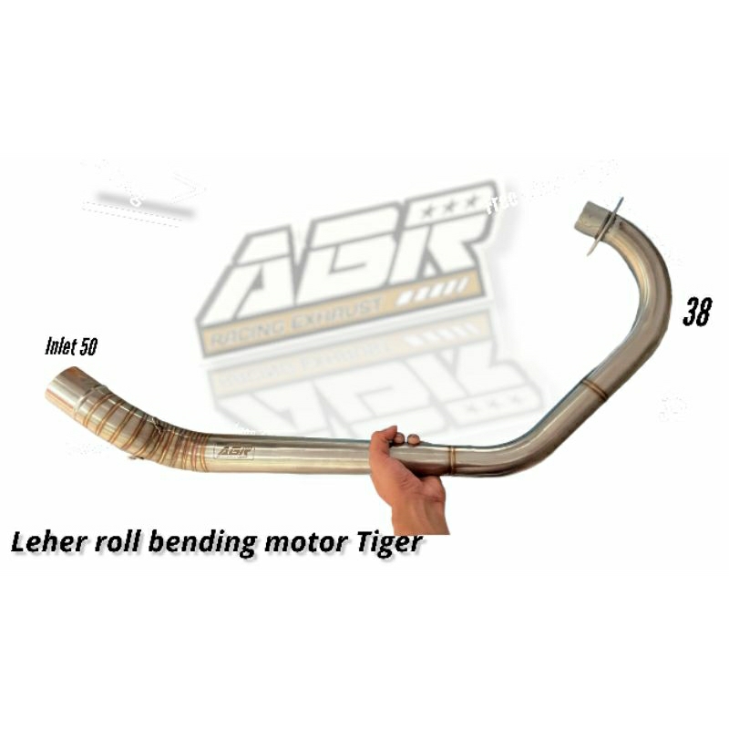Leheran knalpot roll bending dm 38 full abr racing motor tiger revo tiger lama