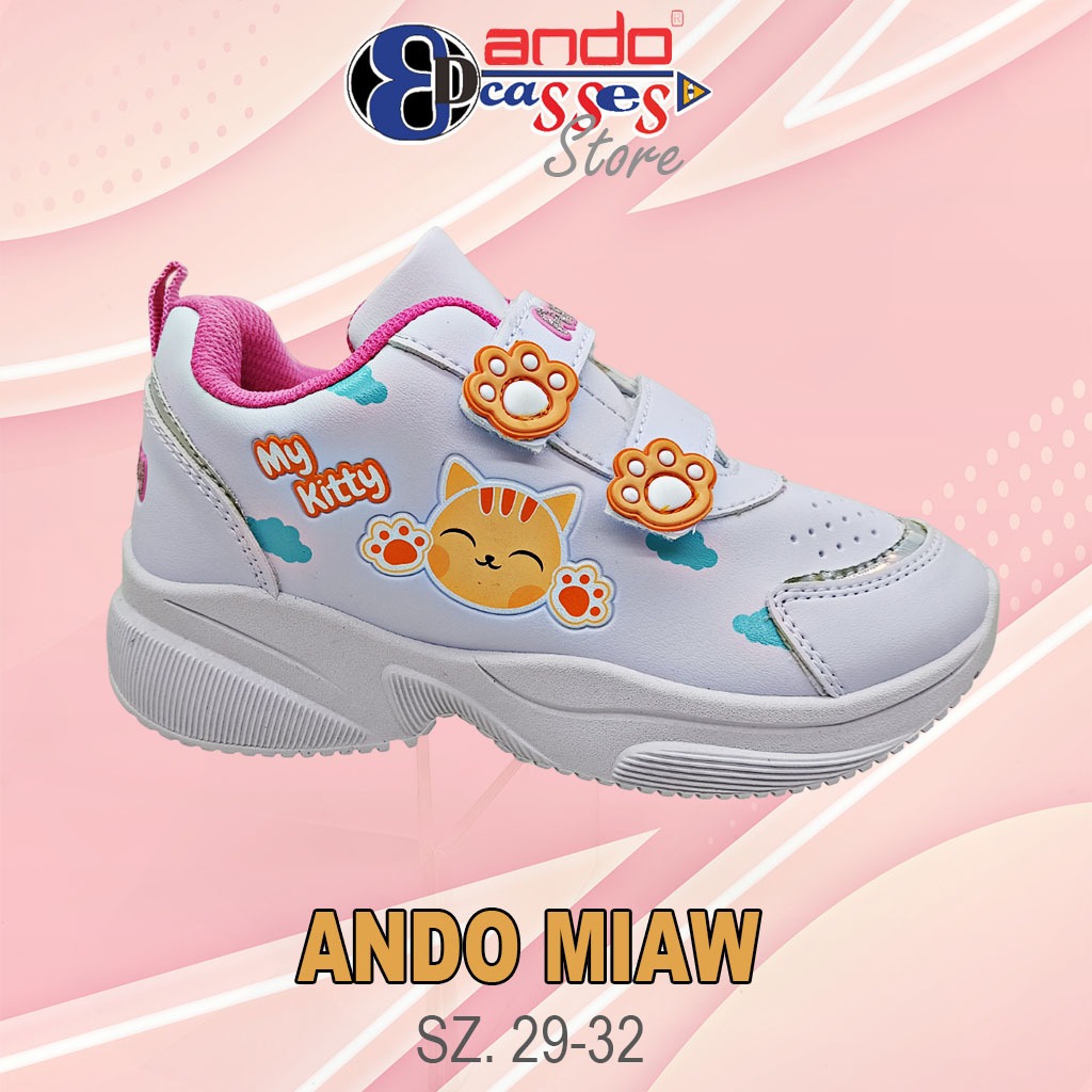 Ando MIAW - Sepatu Sneaker Karakter Anak Perempuan Original
