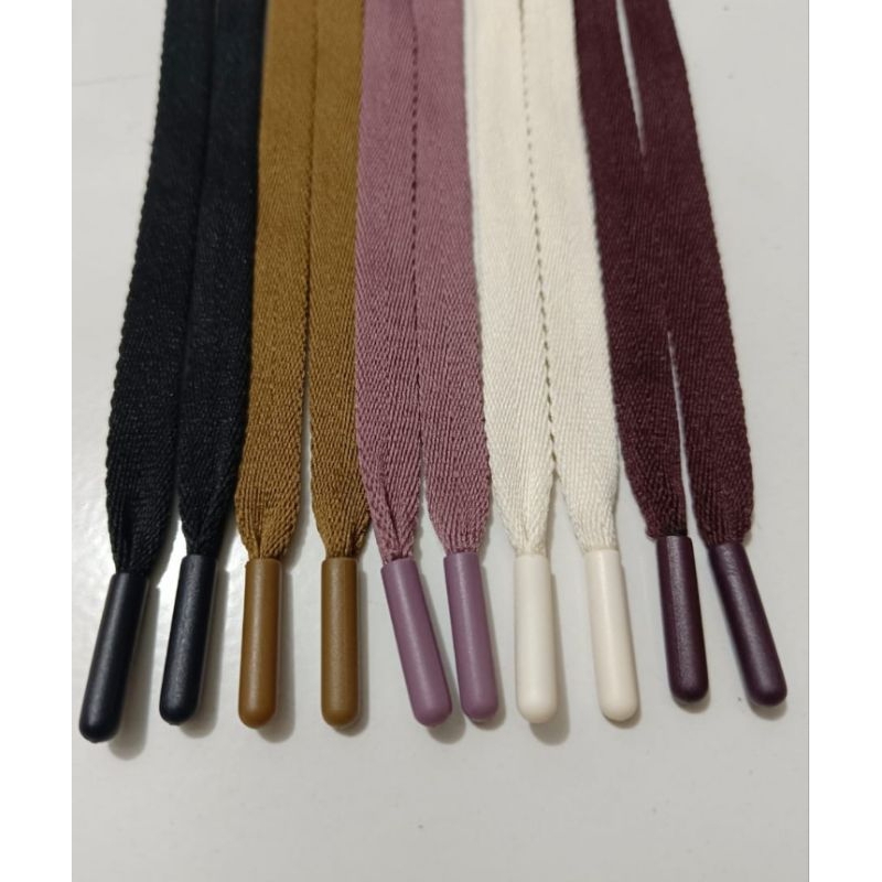 tali sepatu tali Hoodie ujung metalik