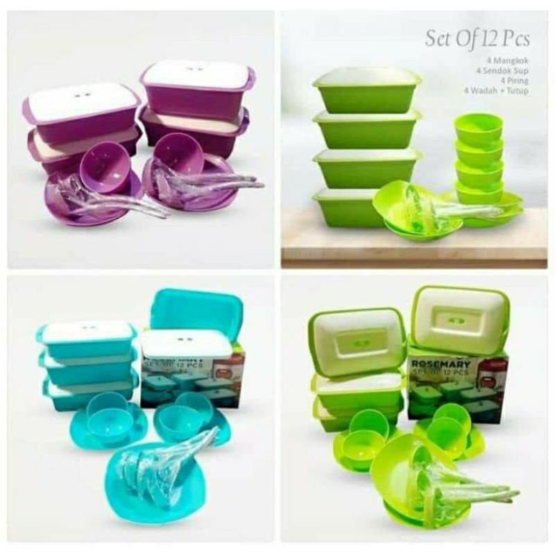 Rosemary Prasmanan Serving Set Plastik 12 Pcs
