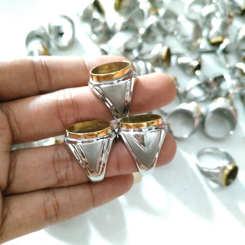 SATU KODI 20 PICS EMBAN MONEL DOFF RING MONEL HANDMADE KUALITAS SUPER HALUS IRAS