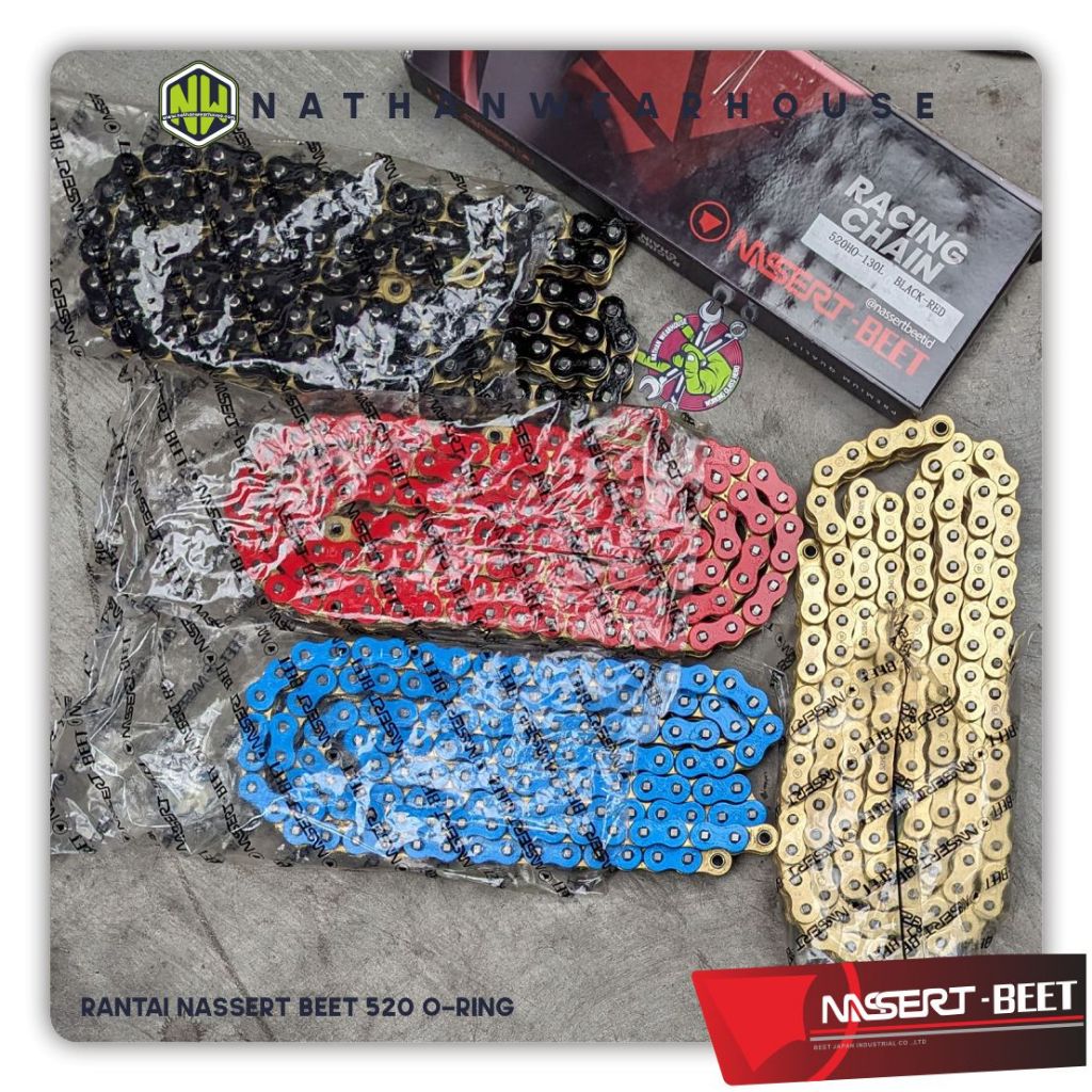 Rantai Chain O-ring Premium 520 130L NINJA 250 OLD NEW CBR 250RR ZX25R R25 NASSERT BEET