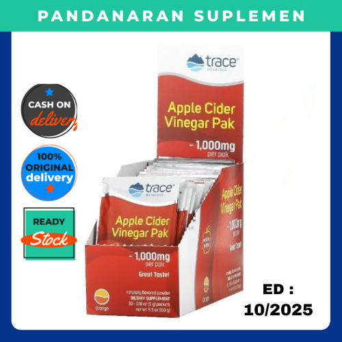 

Trace Mineral Organic Apple CIder Vinegar Pak isi 1 paks (sachet) (1000 mg per Paks)