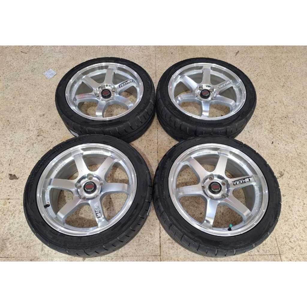 VELG MOBIL BEKAS TE37 RNG 17 LEBAR 7,5 PCD 5X114 ET 40+BAN  215 45 R17 VRLG UNTUK XL7 ERTIGA XOVER S