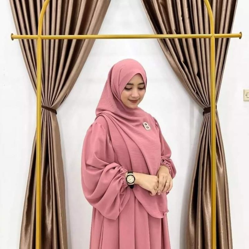 SET HIJAB SYARI PASHMINA CRINKLE AIRFLOW PREMIUM