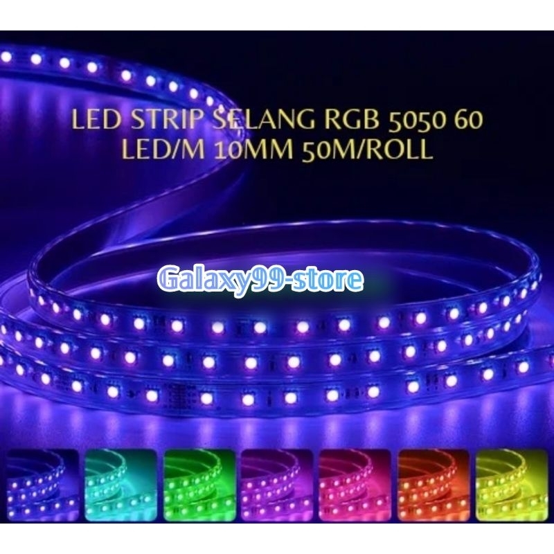 Lampu LED strip selang RGB 5050 AC 220V 4 PIN 50M Hight quality