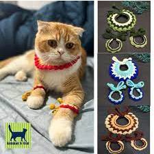 Kalung dan Gelang Kucing Rajut Cat Collar