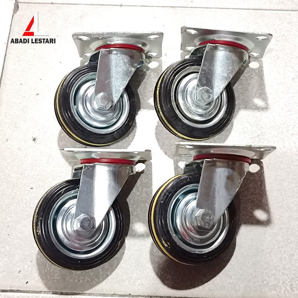 RODA TROLI 3 INCH / RODA KARET ETALASSE GEROBAK 3 INCH