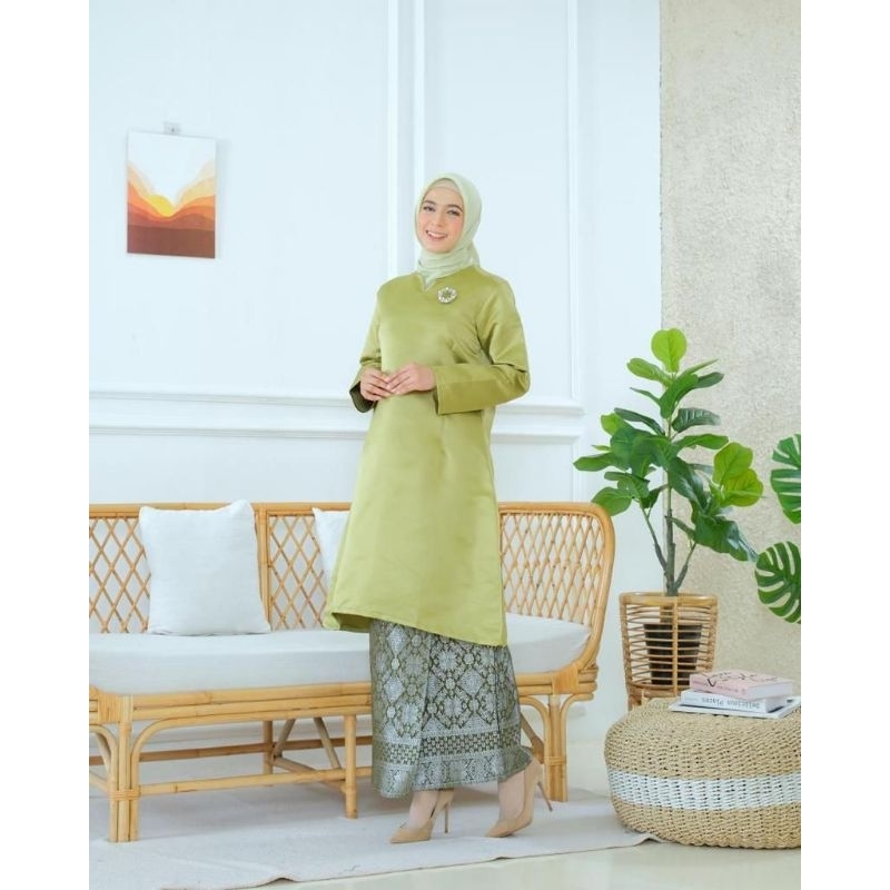BAJU KURUNG TAVETA ROK SONGKET MINAKARI/BAJU KURUNG PESTA/BAJU KURUNG MELAYU/BAJU KURUNG POLOS BAJU 