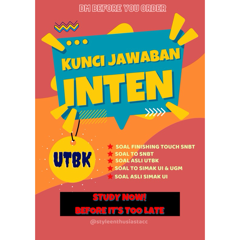 PDF KUNCI JAWABAN INTEN UTBK (KJ SAJA SOAL DI ETALASE LAIN)