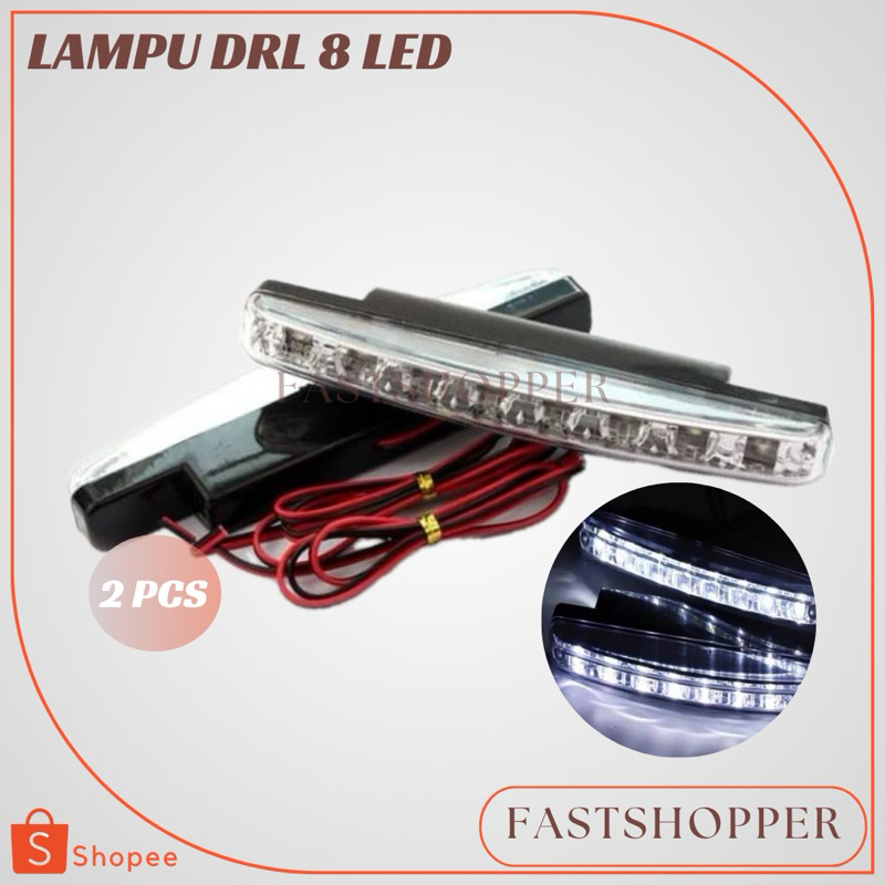 LAMPU MOBIL BPER LED DRL 8 LED LUXURY BEST SELLER LAMPU DRL  BEMPER  - DRL8led