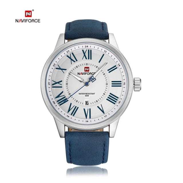 Jam tangan NAVIFORCE 9126 NF9126 Anti Air Luminous Strap Kulit || Jam tangan Pria Original Garansi 1