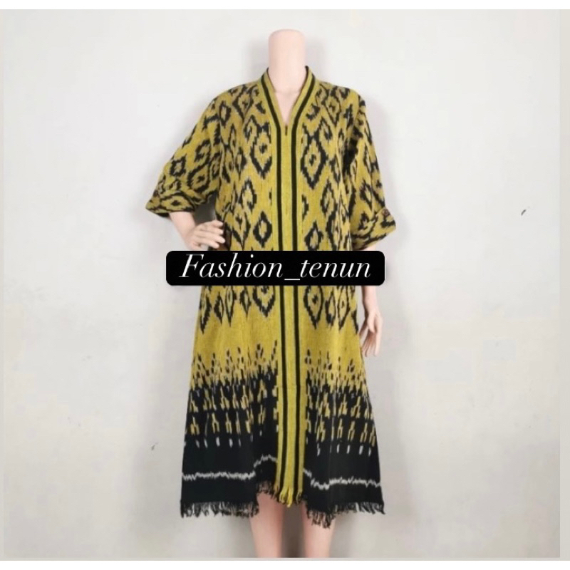 Dress tenun wanita baju tenun Jepara atasan wanita tunik tenun ethnik / Dress dan kemeja couple / Dr