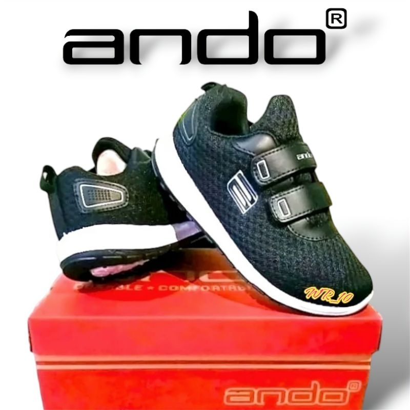 SEPATU SEKOLAH ANDO ZORA-AIDA-BSC VELCRO 29-36 ORIGINAL