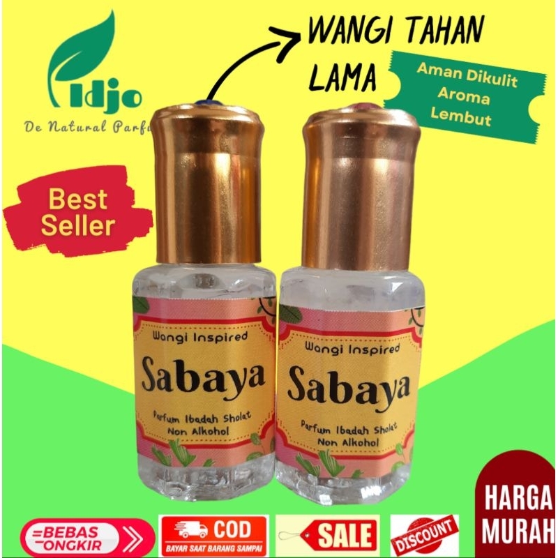 sabaya parfum wangi harum arabian buat ibadah sholat haji umroh buat badan dan baju tanpa alkohol bo