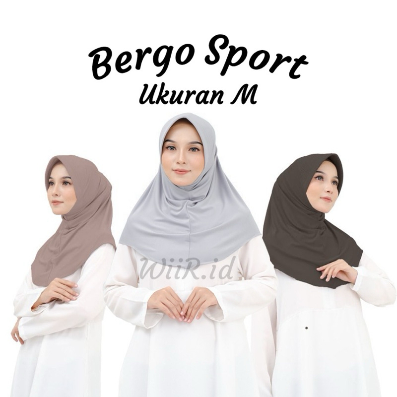 Hijab Bergo Hamidah Jersey Premium Size M / Hijab Bergo / Hijab Instan Bergo Hamidah Premium