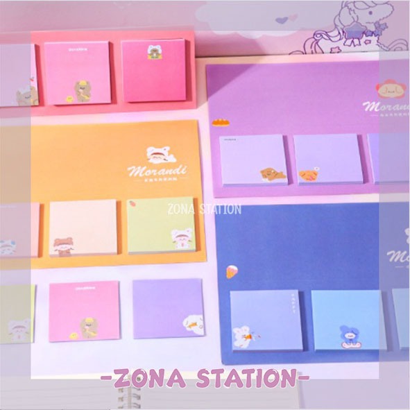 

[ZS] 1 Pcs/ Memo Sticky Note Morandi Set