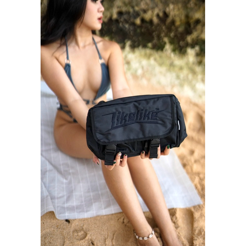 MINI SLINGBAG / MS LK BORDIR BLACK / TAS SELEMPANG KECIL LIKELIKE