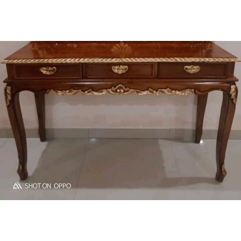 Meja konsul laci 2 laci 3 console ukiran pahat kayu jati ukir jepara antik murah termurah terlaris t