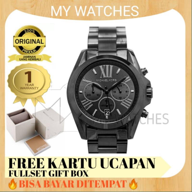 Jam Tangan Pria Michael Kors MK5550 Bradshaw Chronograph All Black